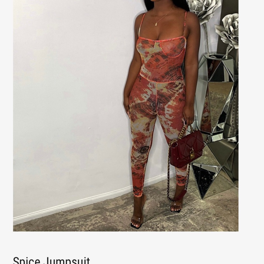 Snake print jumpsuit